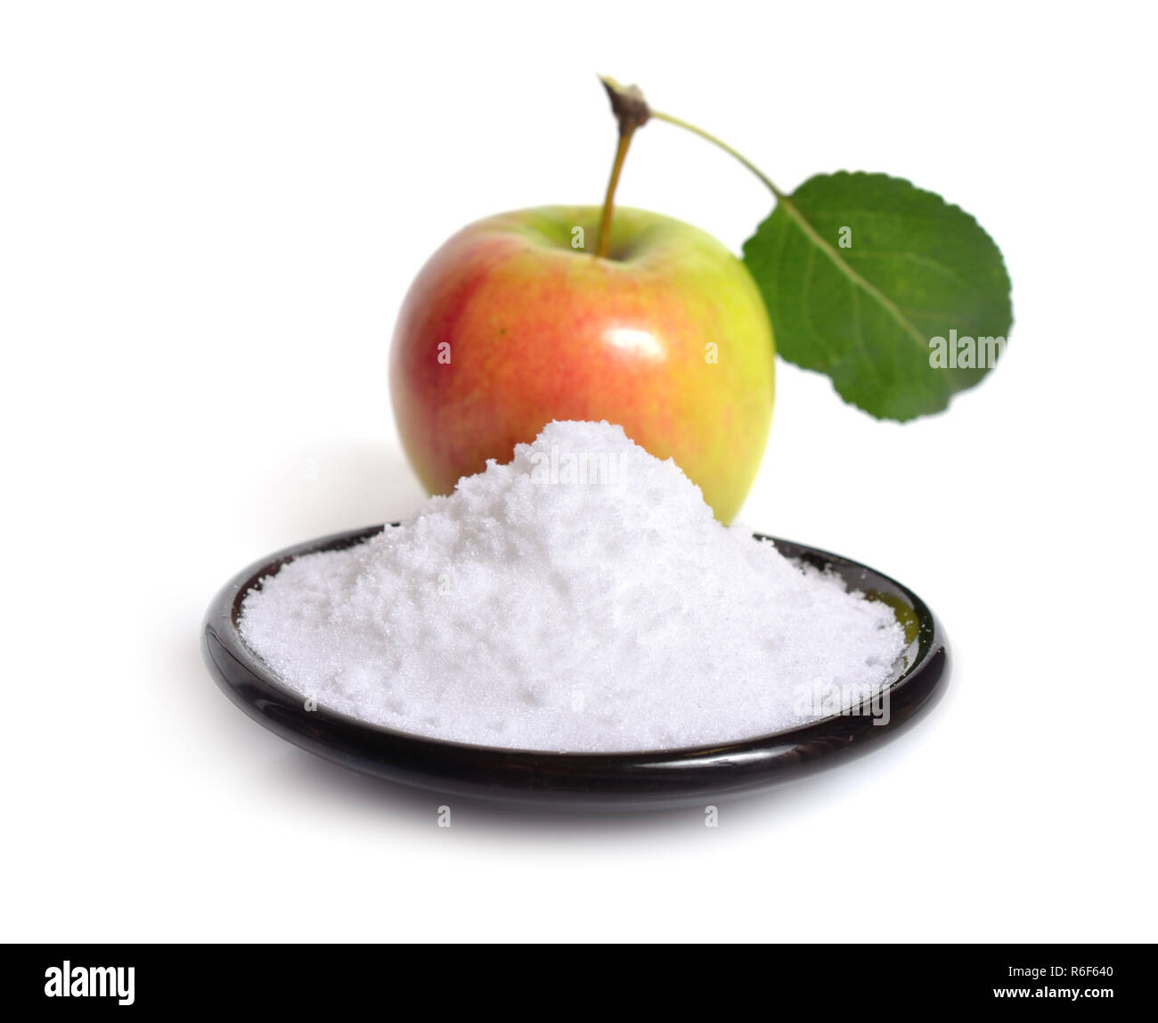 Il fruttosio o lo zucchero della frutta con Apple Foto Stock