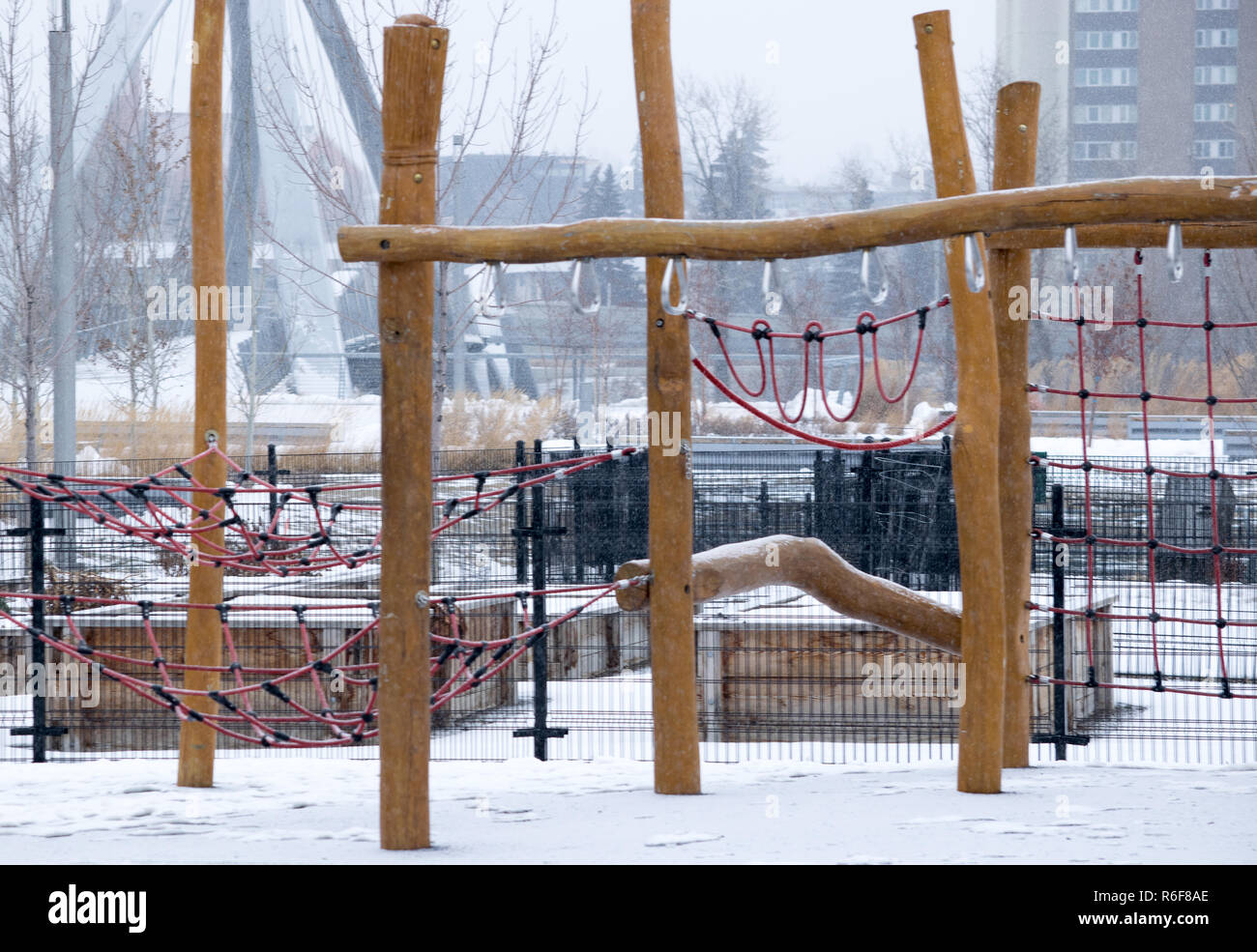 Inverno scene dal centro di Calgary Foto Stock