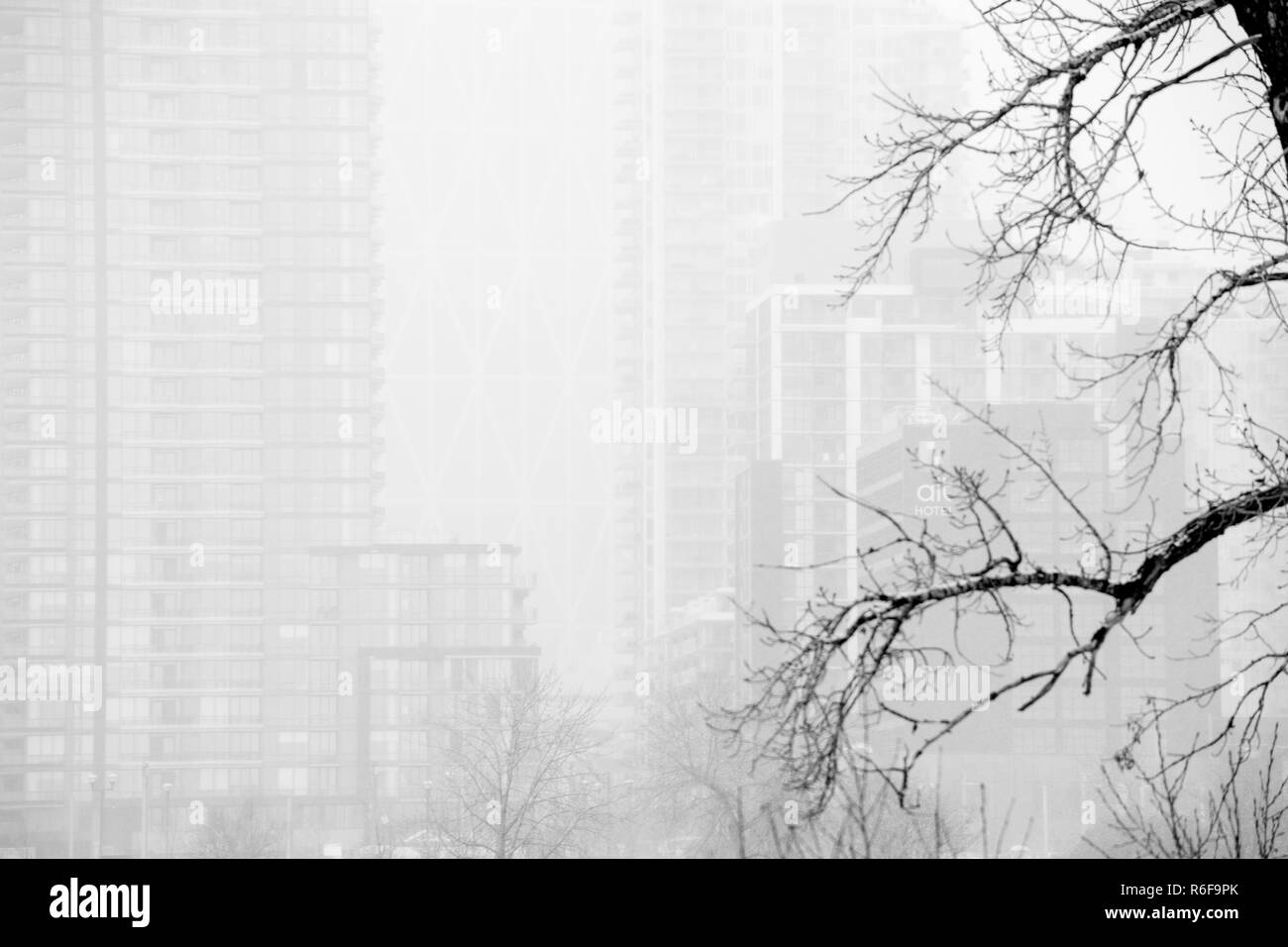 Inverno scene dal centro di Calgary Foto Stock