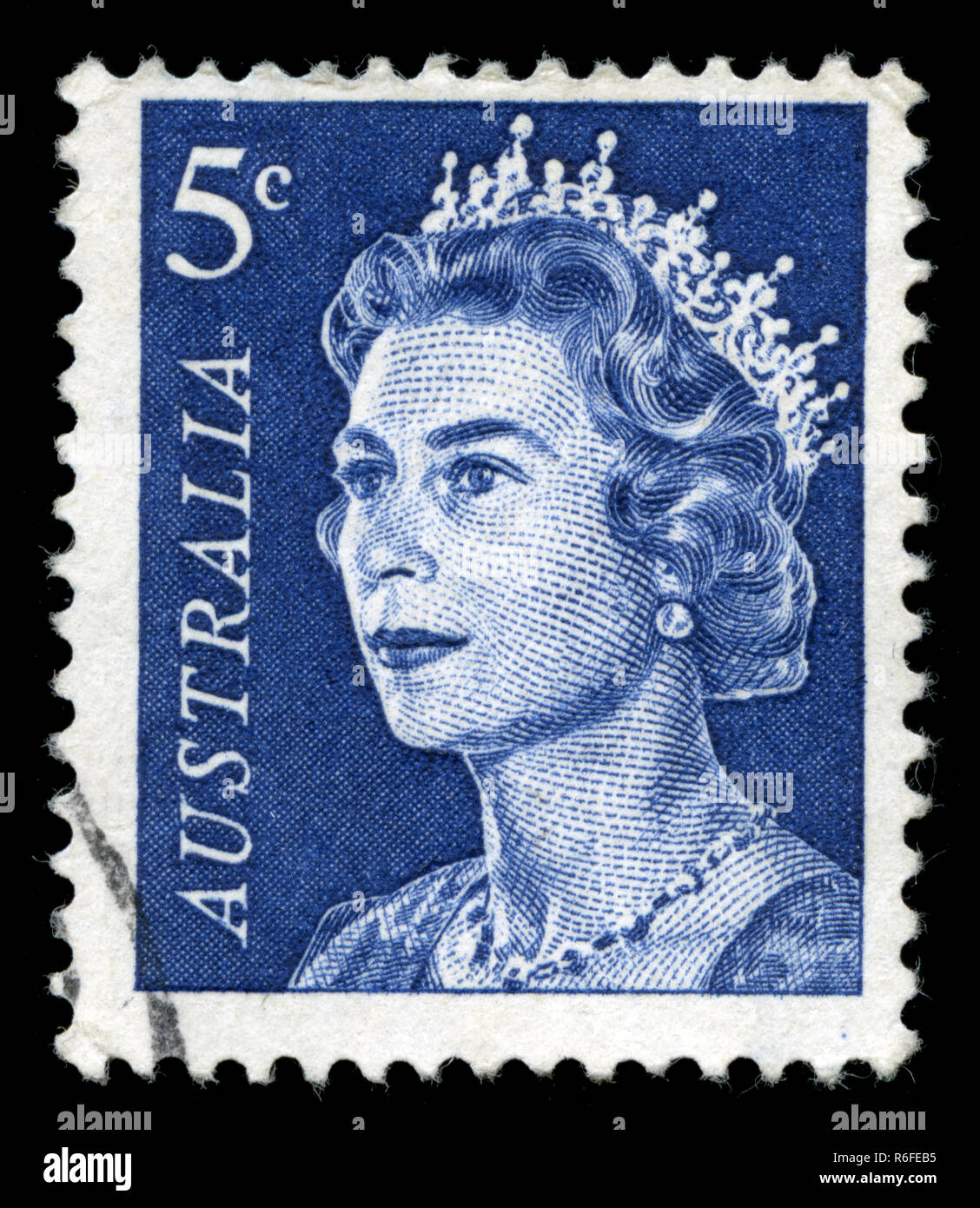 Francobollo da in Australia la Regina Elisabetta II serie emesse nel 1967 Foto Stock