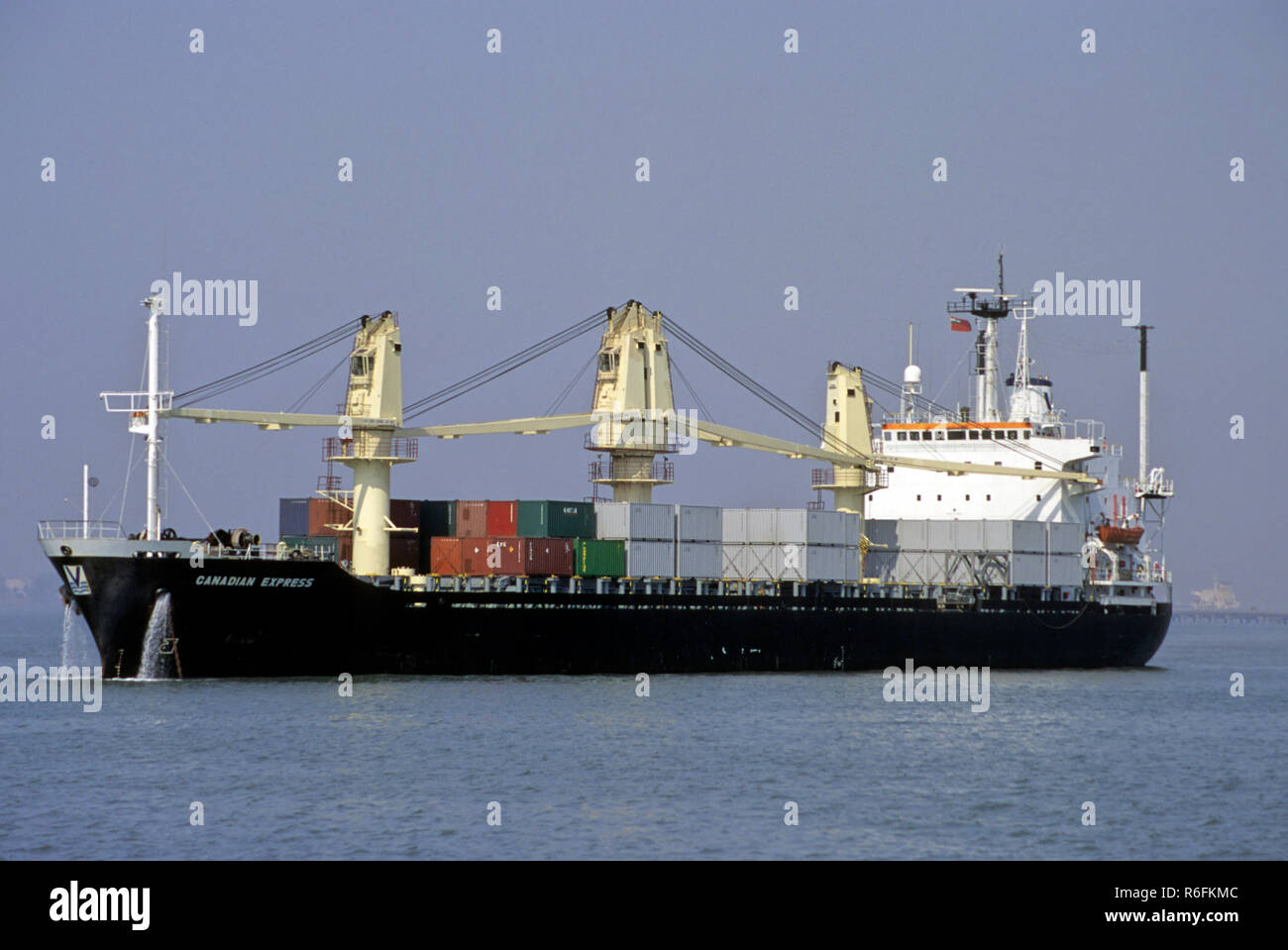 Spese di spedizione, contenitore di nave Foto Stock