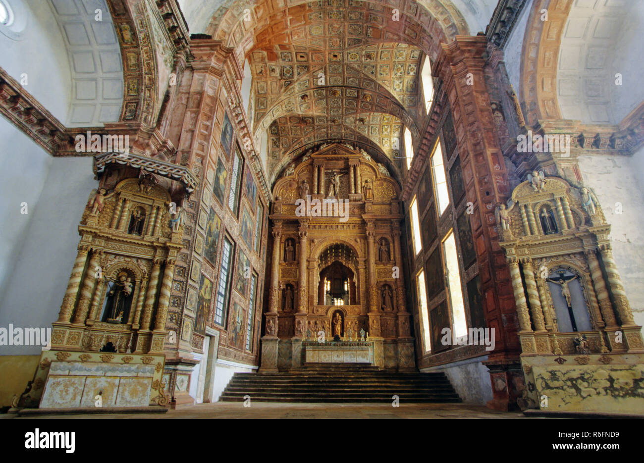 San Francesco di Assisi Chiesa, Goa, India Foto Stock