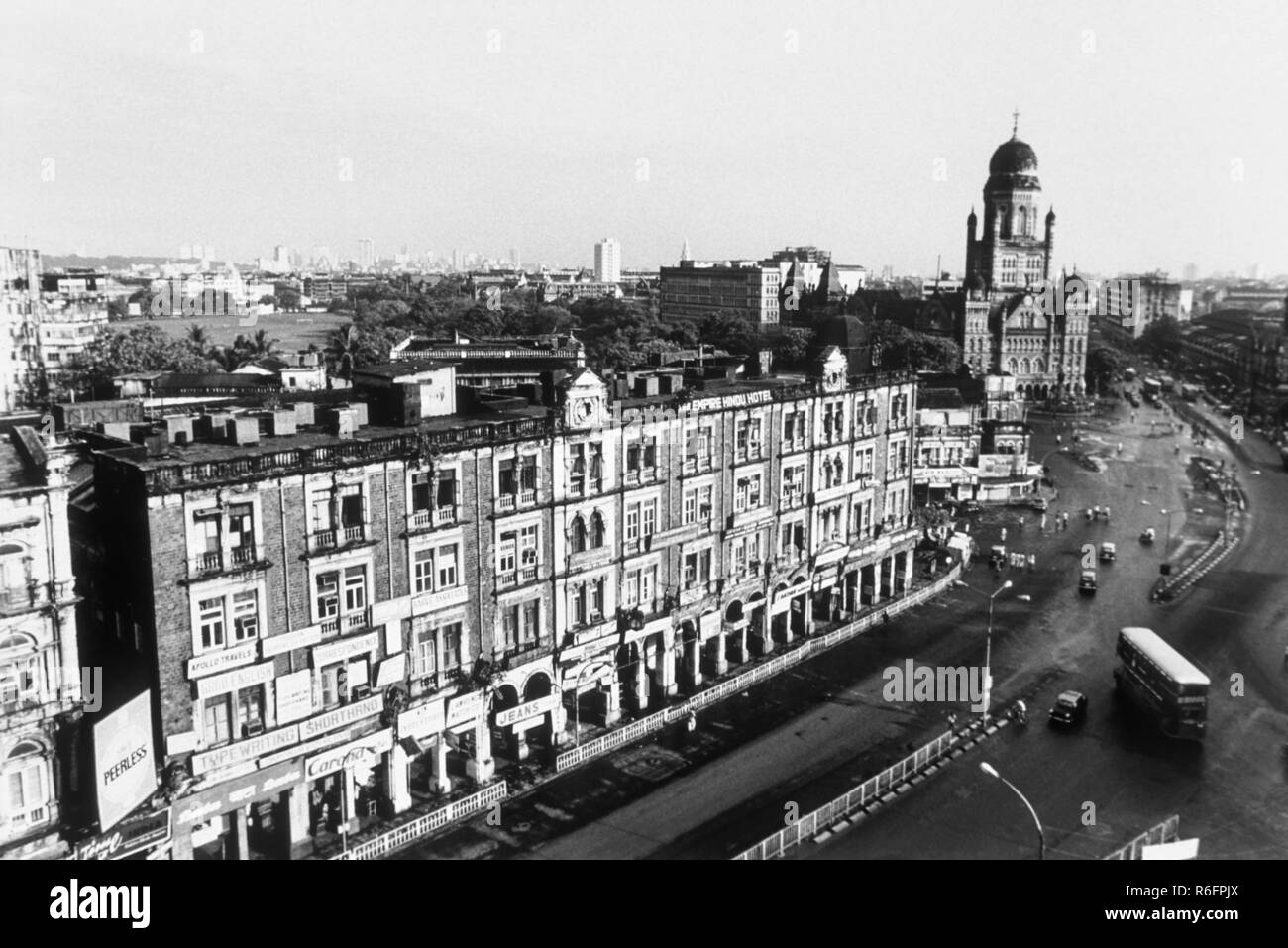 Bombay Municipal Corporation Building, BMC Building, D N Road, Bombay, Mumbai, Maharashtra, India, immagine vecchia annata 1900s Foto Stock