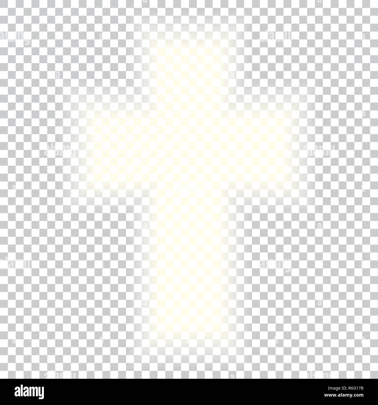 Shining Santa Croce su sfondo astratto. Grigio bianco halftone luminosa e moderna tecnica. Modello sfocata sullo sfondo. Foto Stock