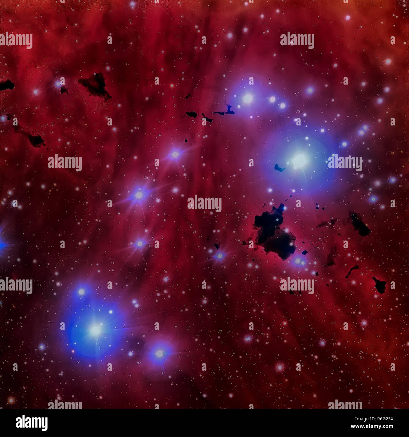 L'esecuzione di Nebulosa di pollo o il lambda Centauri nebulosa. Foto Stock