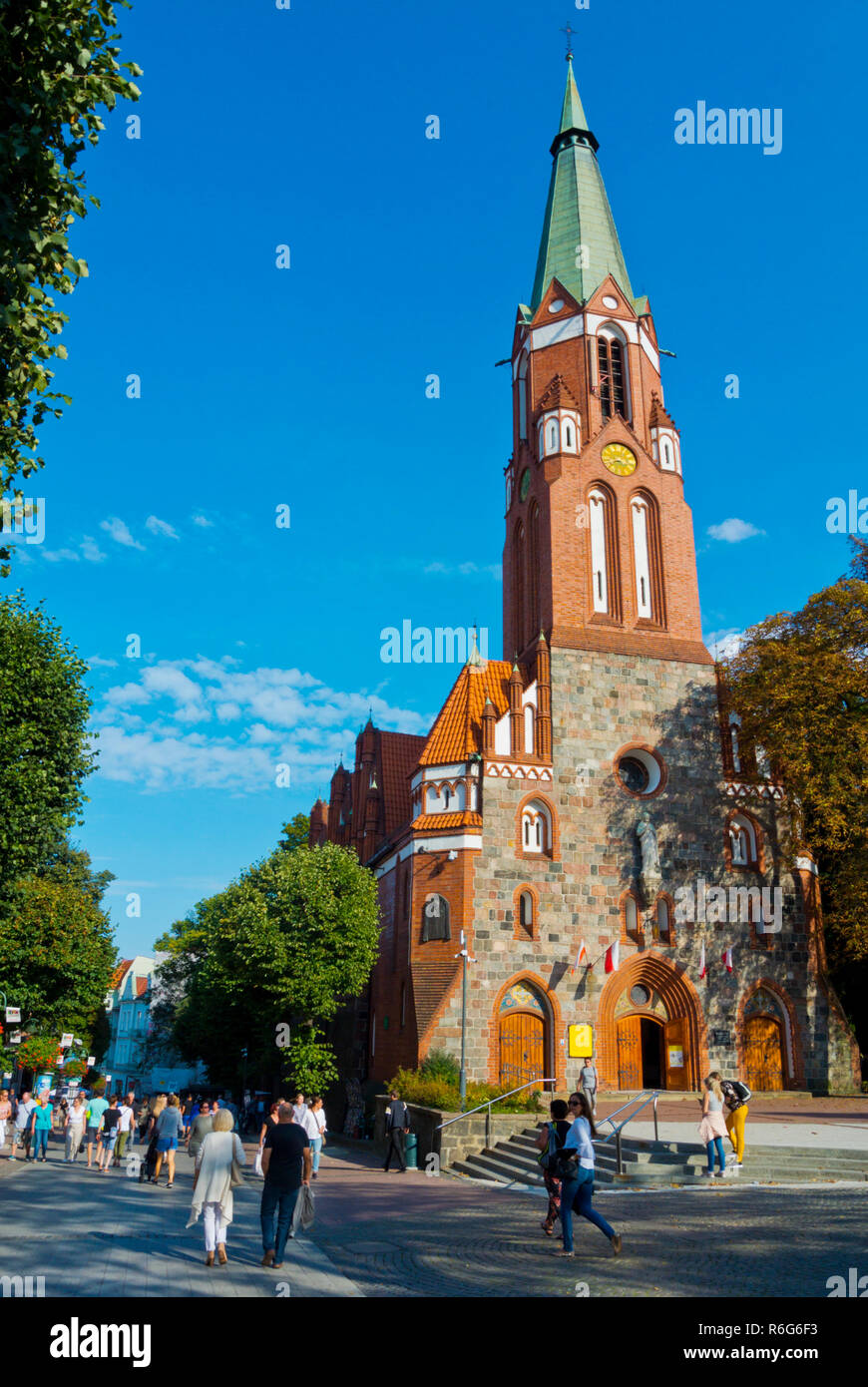 Kosciol pw. sw. Jerzego, Bohaterow Monte Cassino Sopot, Polonia Foto Stock