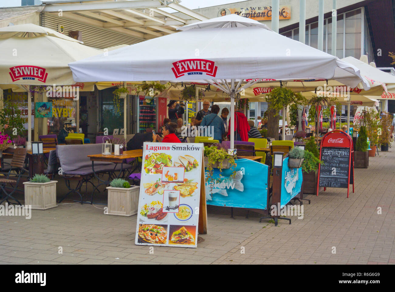 Il Molo Poludniowe, South Pier, Gdynia, Polonia Foto Stock