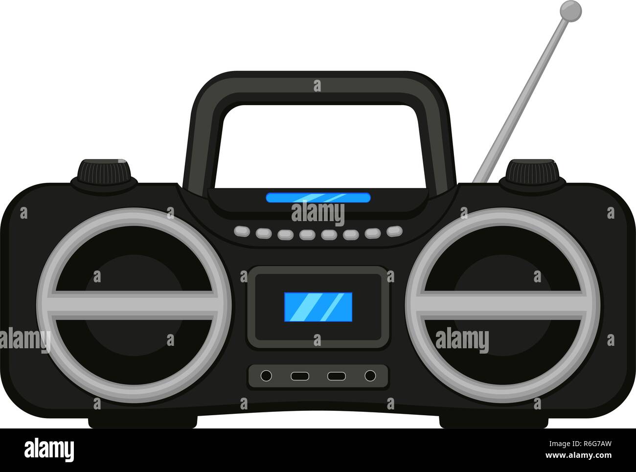 Colorate boombox cartoon Illustrazione Vettoriale