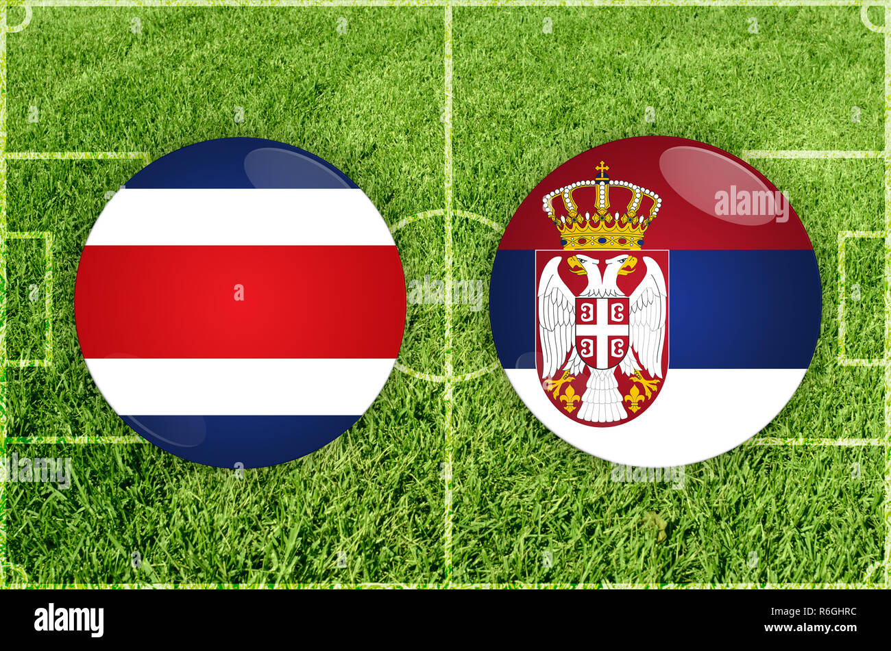 Costa Rica vs Serbia partita di calcio Foto Stock