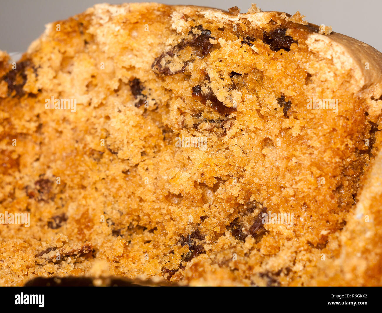 Close up di marrone pan di spagna la texture Foto Stock