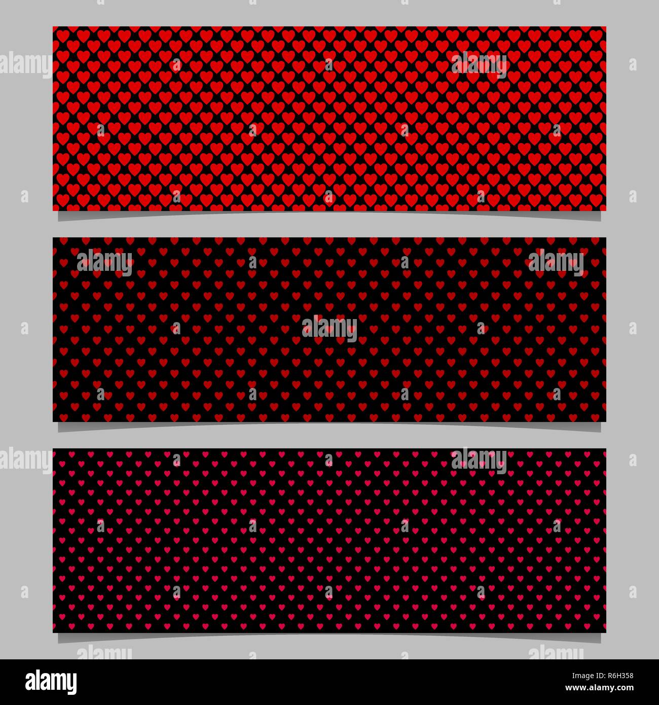 I mezzitoni modello cuore modello di pagina di intestazione di sfondo set design Illustrazione Vettoriale