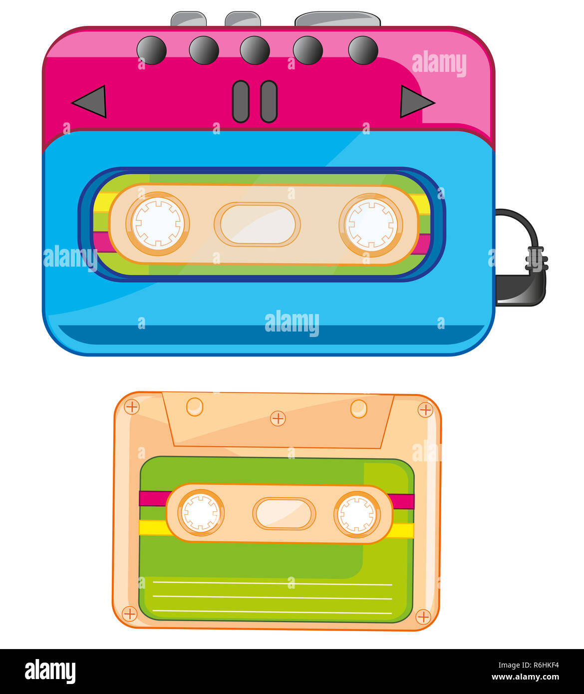 Lettore di cassette e Foto Stock