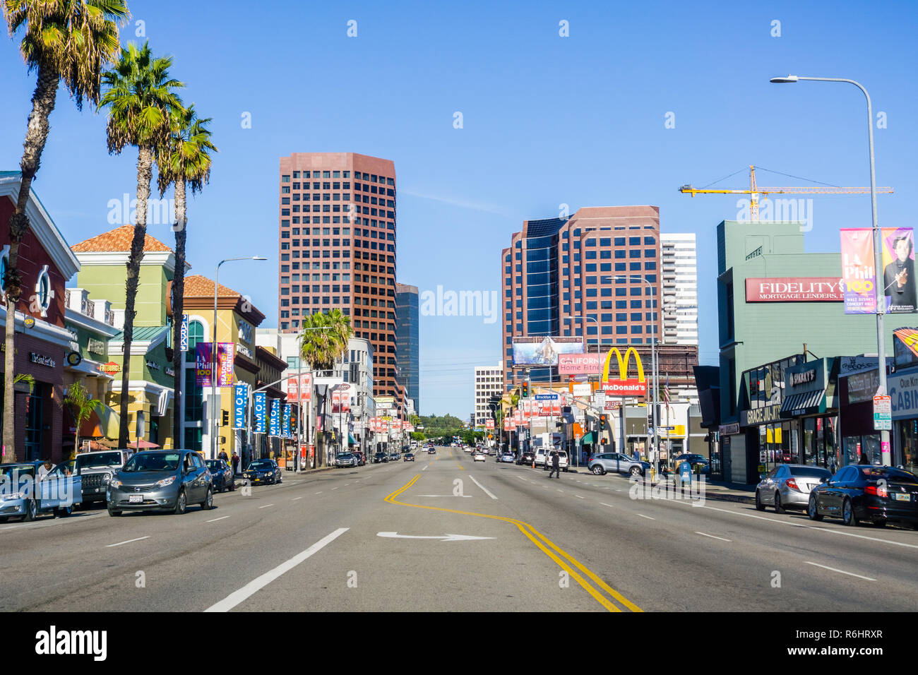 Dicembre 2, 2018 Los Angeles / CA / STATI UNITI D'AMERICA - Il paesaggio urbano in West Los Angeles Foto Stock