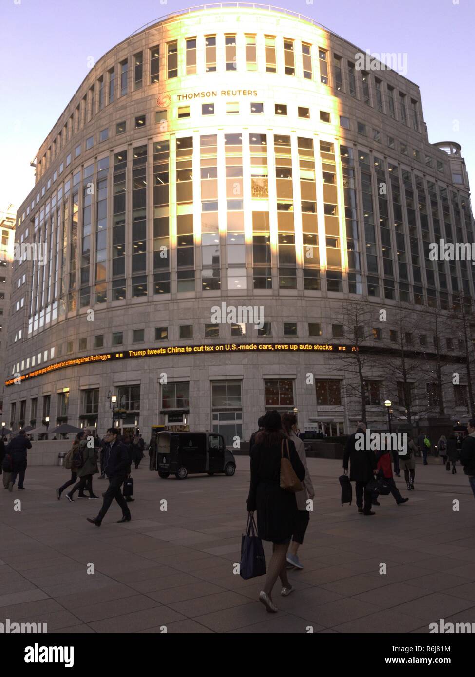 Thomson Reuters edificio In Canary Wharf London Foto Stock