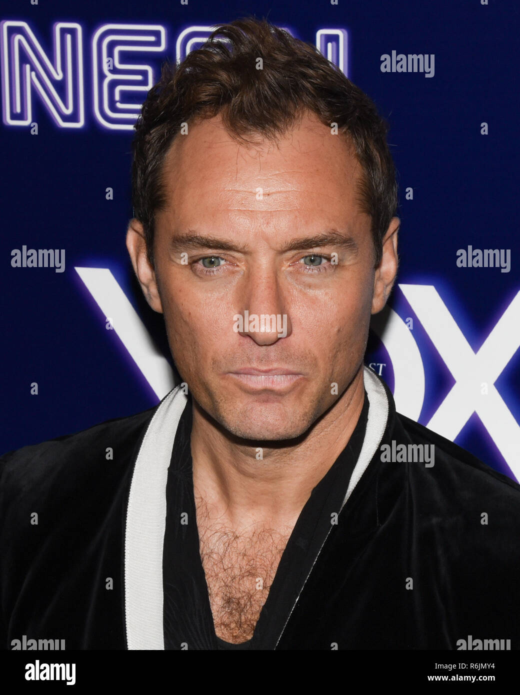 Hollywood, California, USA. 5 Dic, 2018. JUDE LAW assiste la premiere di neon di 'Vox Lux' a ArcLight Hollywood in Los Angeles, California. Credito: Billy Bennight/ZUMA filo/Alamy Live News Foto Stock