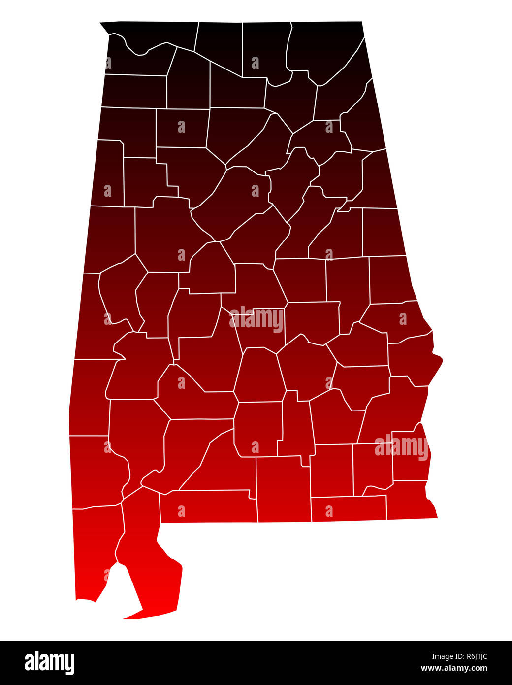 Mappa di alabama Foto Stock