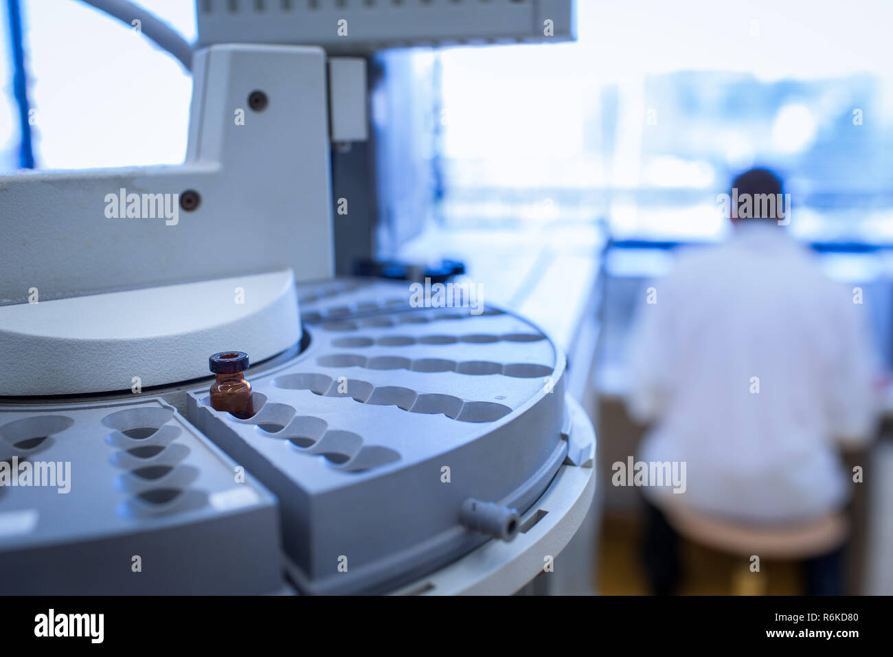 Laboratorio di chimica (SHALLOW DOF dai toni di colore immagine) Foto Stock