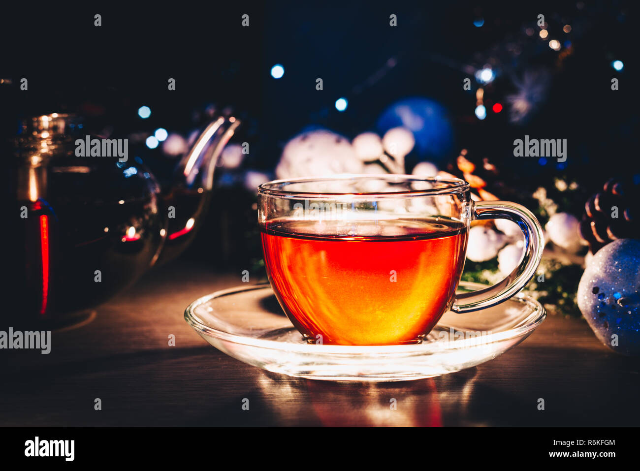 Tazza di tè con spazio di copia Foto Stock
