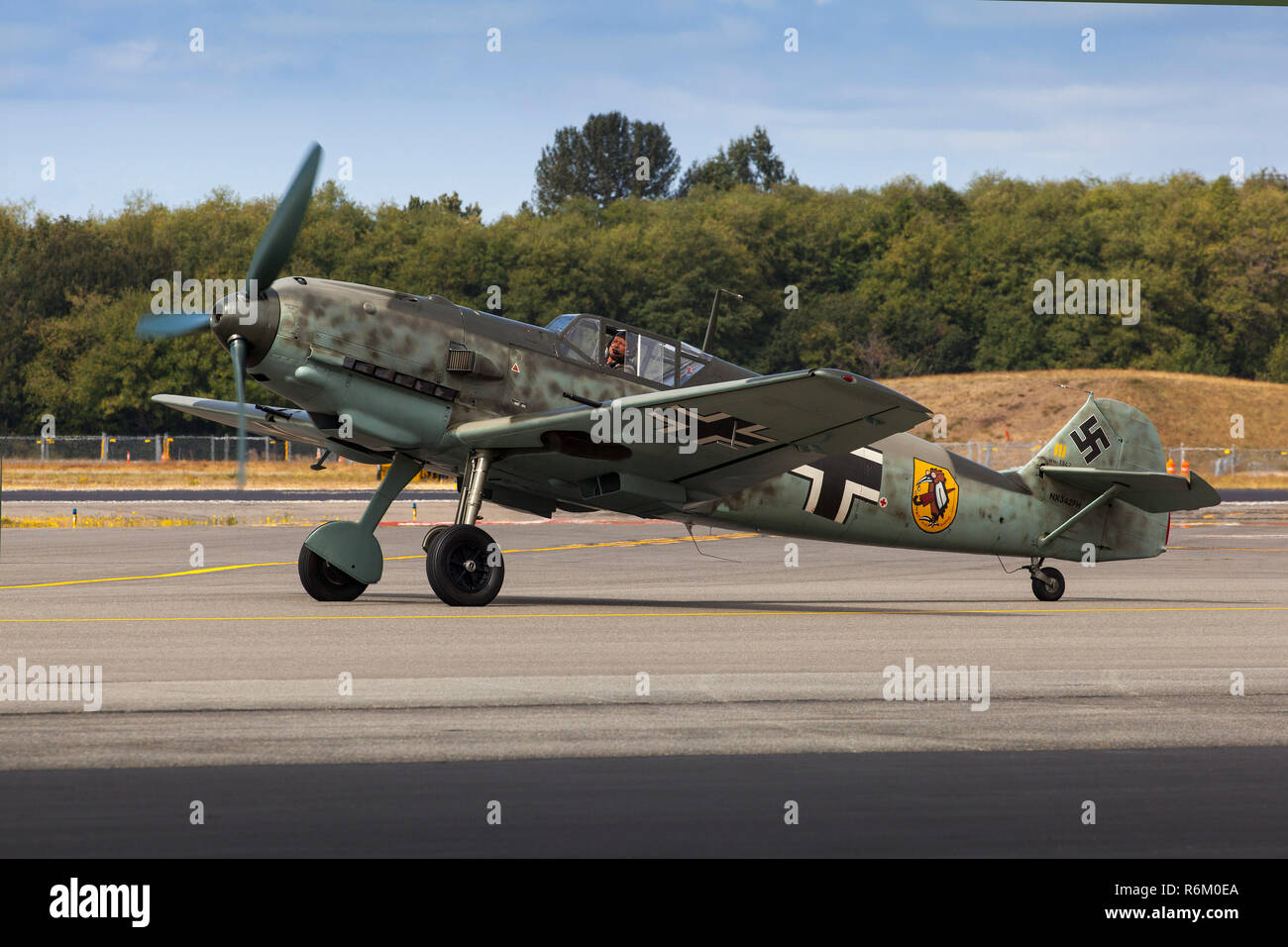 Messerschmitt Bf109E al decollo Foto Stock