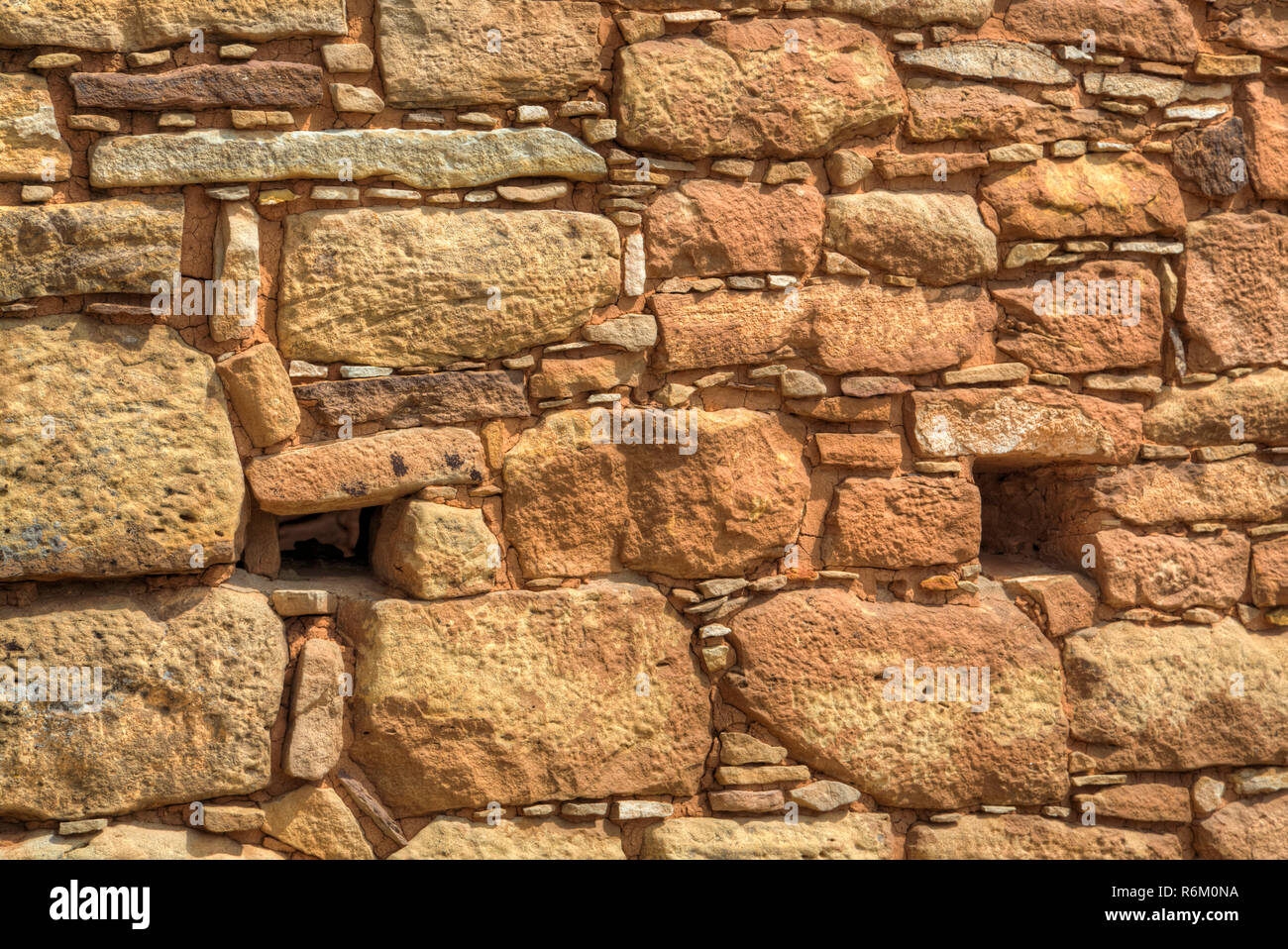 Intricate murature Holly Gruppo, Rovine Anasazi, date da D.C. 1230-1275, Hovenweep National Monument, Utah, Stati Uniti d'America Foto Stock