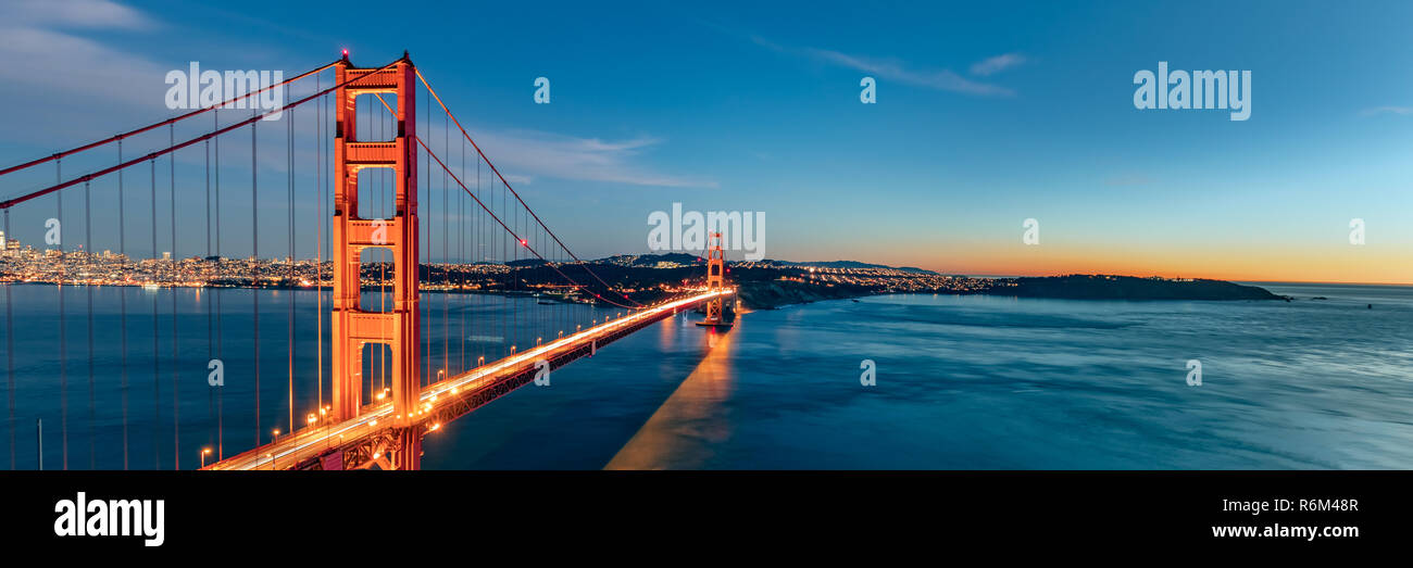 Golden Gate Bridge di San Francisco in California Foto Stock