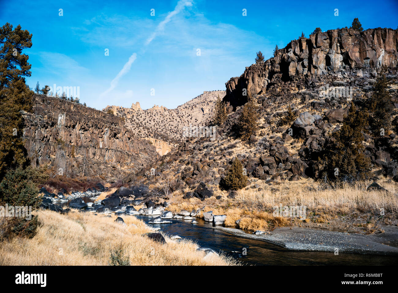 Sereno paesaggio Oregon durante il periodo invernale Foto Stock