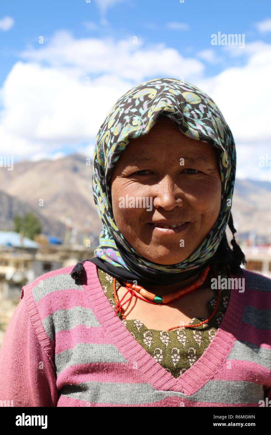 Nako, Kinnaur, Himachal Pradesh, India Foto Stock