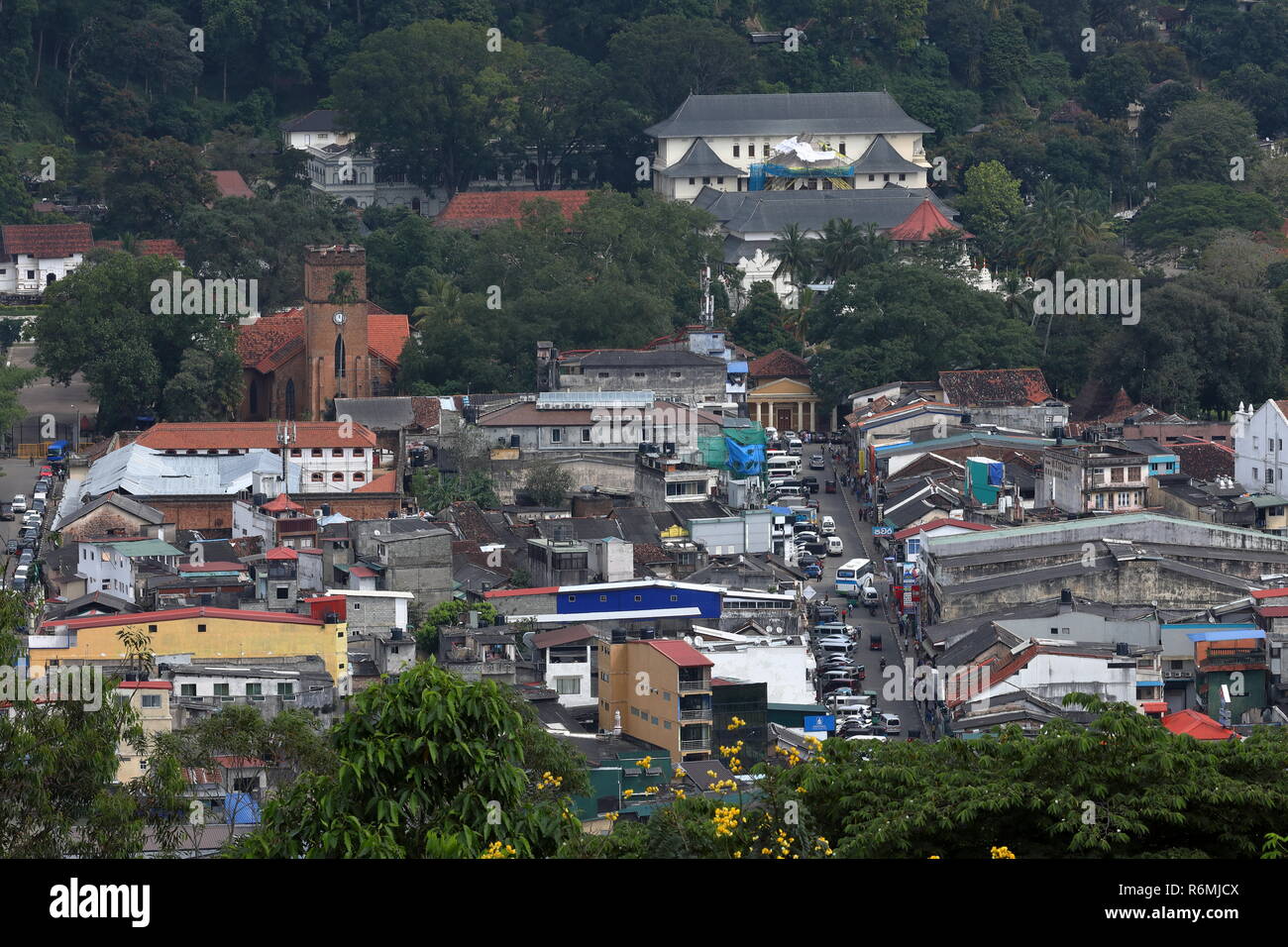 La città di Kandy in sri lanka Foto Stock