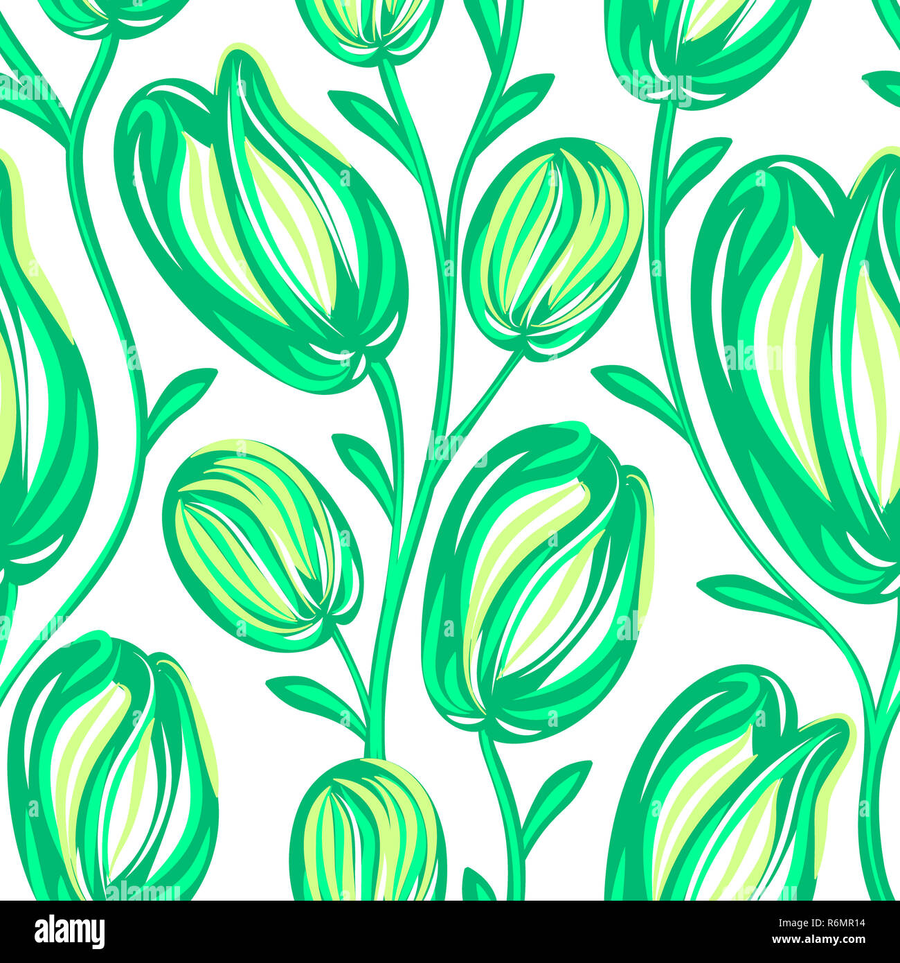 Floral seamless pattern. Disegnato a mano fiori creativi. Colorato sfondo artistico con il fiore. Erbe astratto Foto Stock