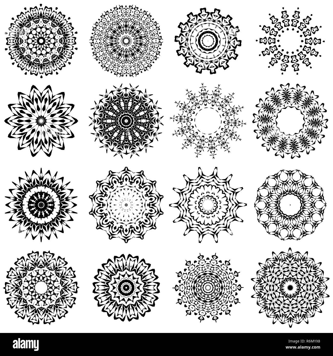 Linea ornamentali Pattern. Oriental ornamento geometrico Foto Stock