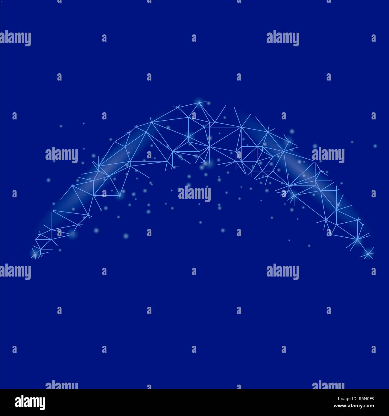 Icona a forma di boomerang isolato Foto Stock