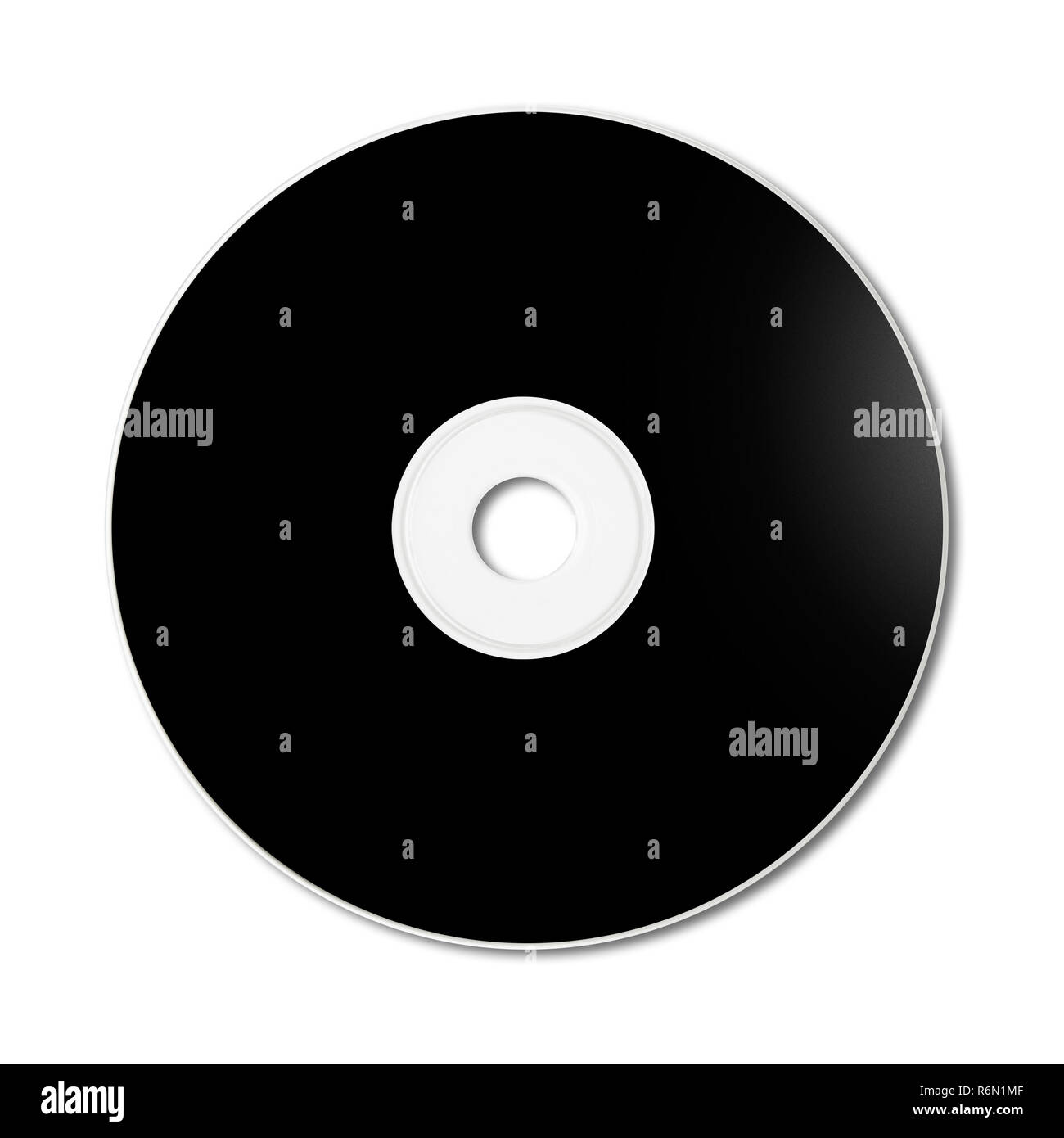 Black CD - DVD mockup modello isolato su bianco Foto Stock