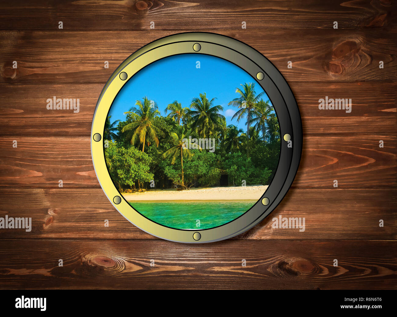 Villaggio Embudu Island, Maledives, Oceano Indiano Foto Stock