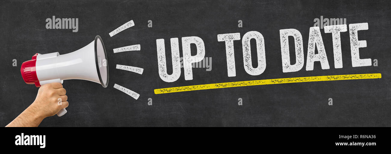 Megafono - fino a data Foto Stock