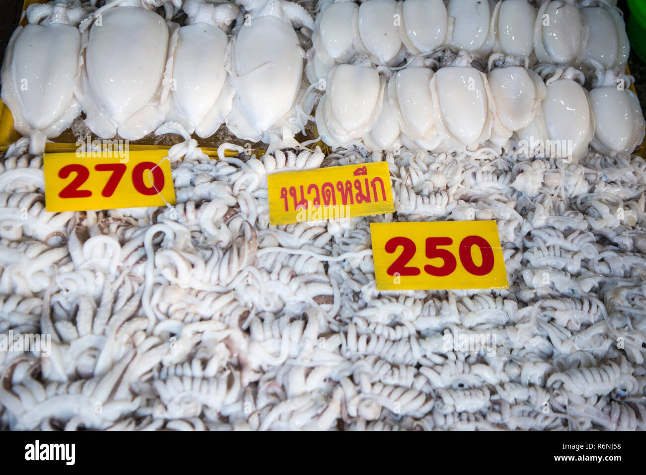 Tailandia CHONBURI ANG SILA mercato del pesce Foto Stock