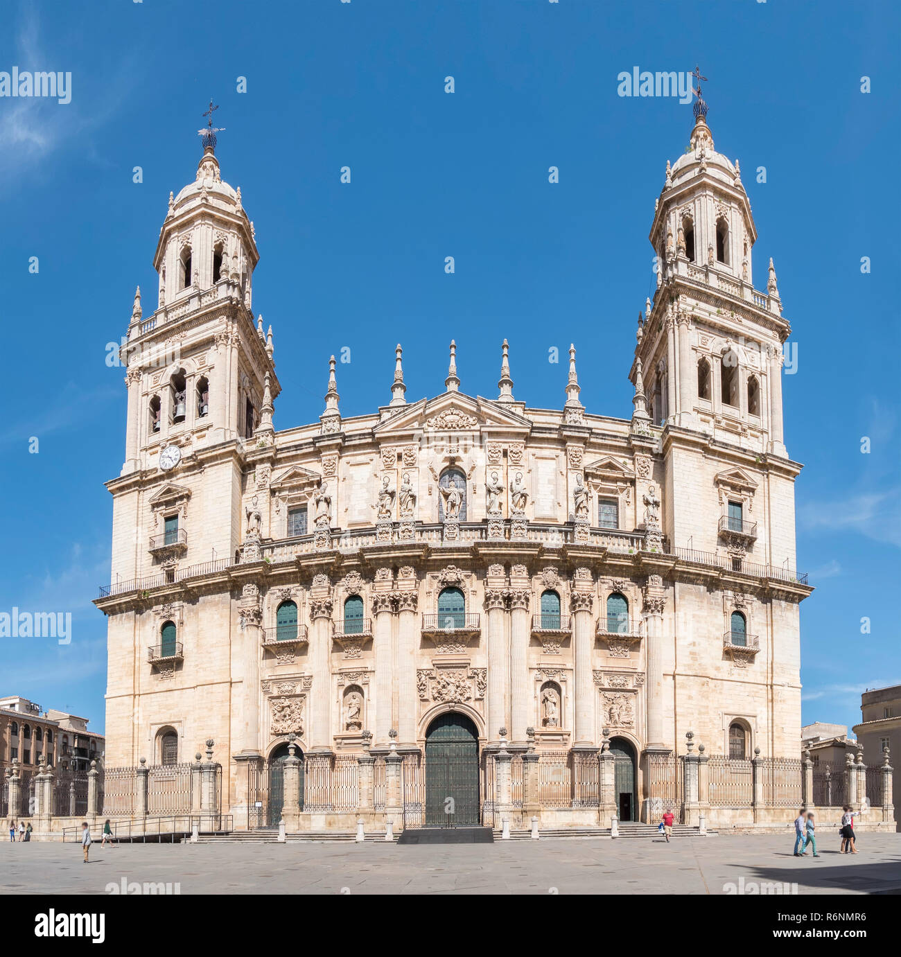 Jaen cattedrale dell Assunzione principale facciata frontale, Spagna Foto Stock