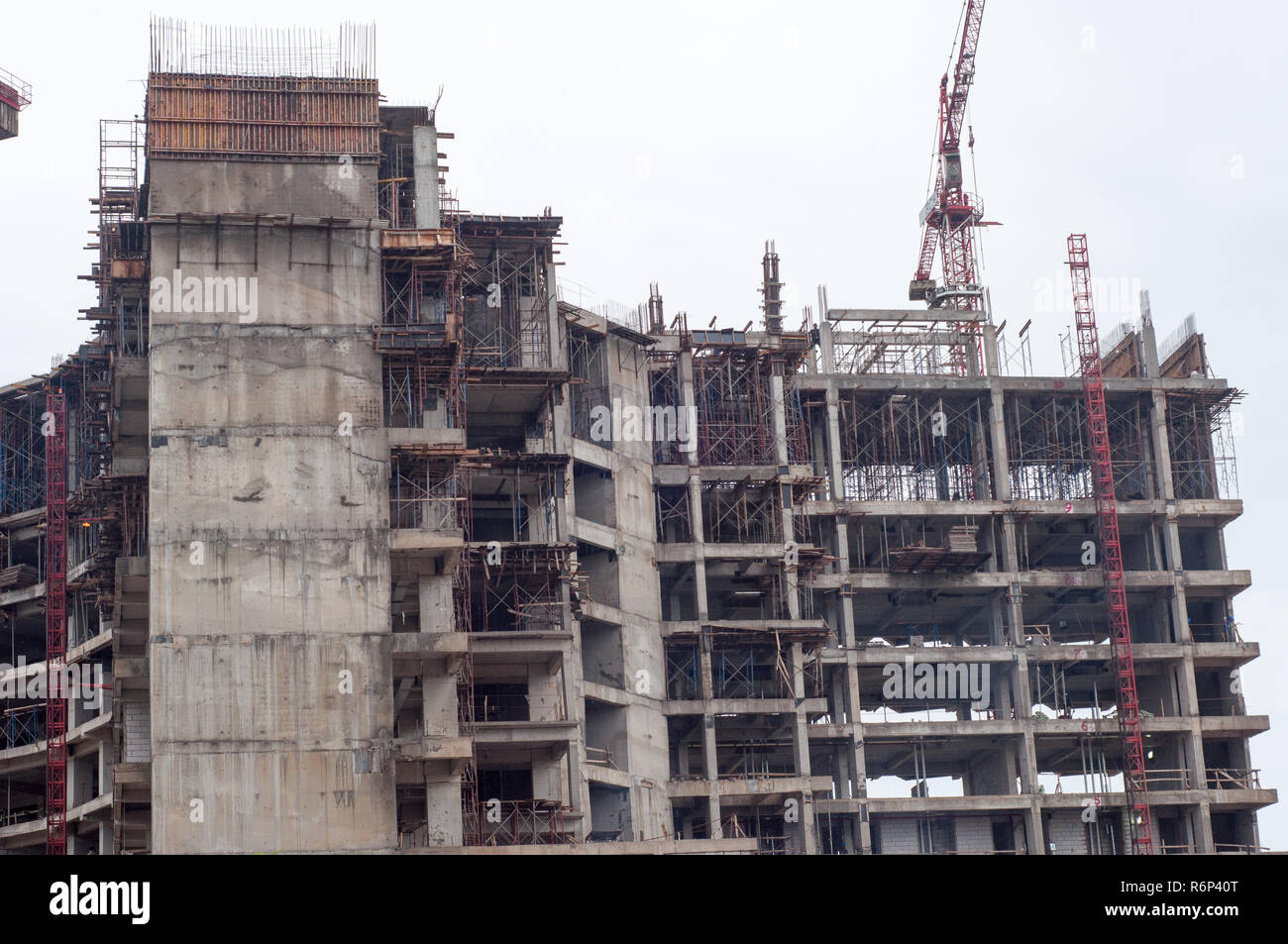 Batam, Indonesia. Struttura di costruzione di una proprietà Foto Stock