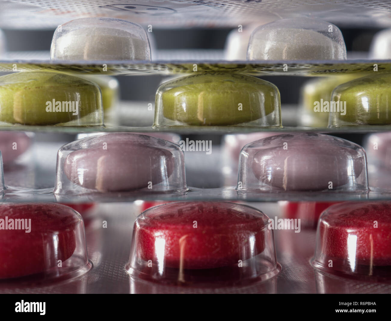 Varie pillole in blister Foto Stock