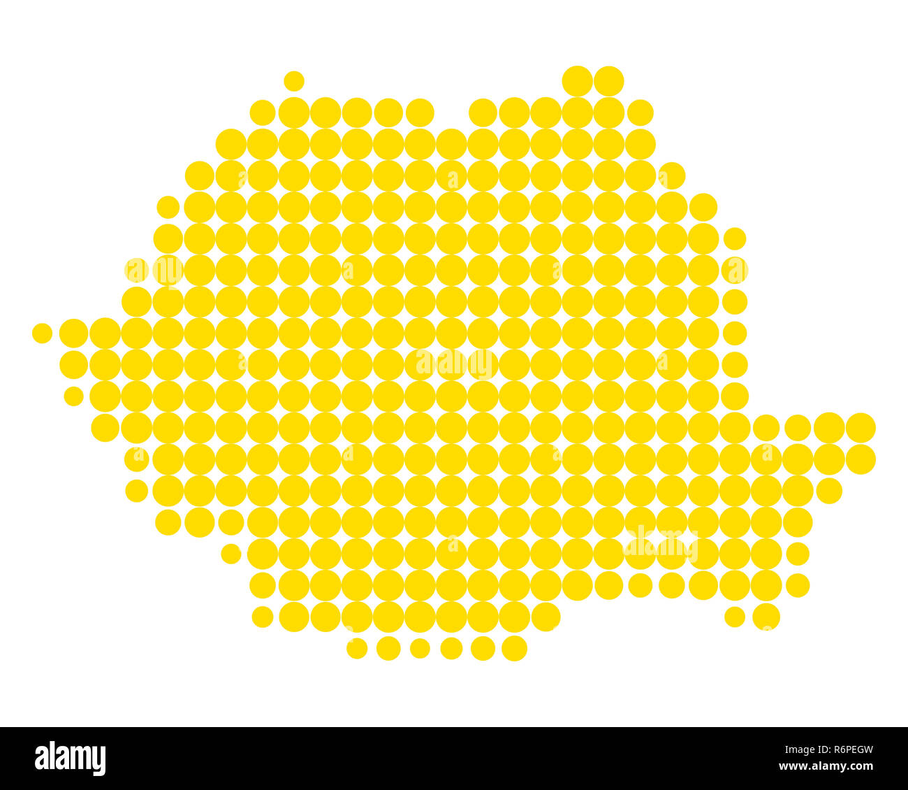 Mappa di romania Foto Stock