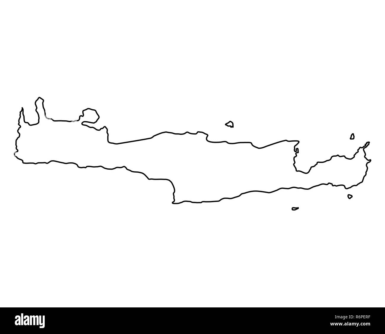 Mappa di Creta Foto Stock