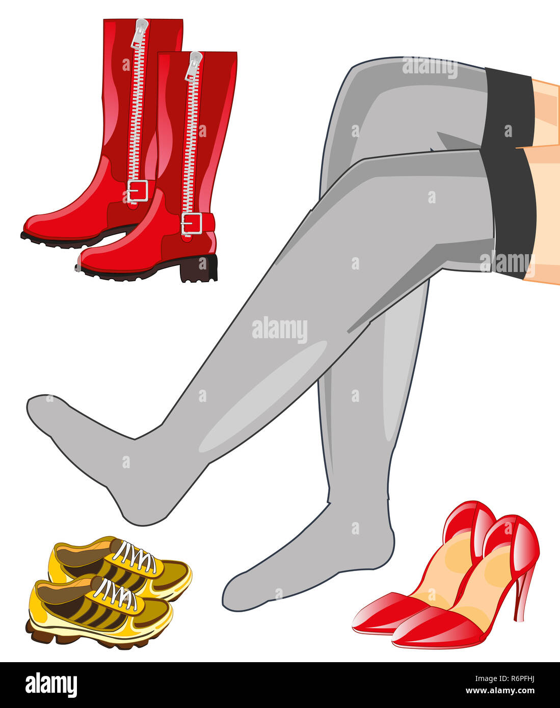 Gambe e calzature Foto Stock