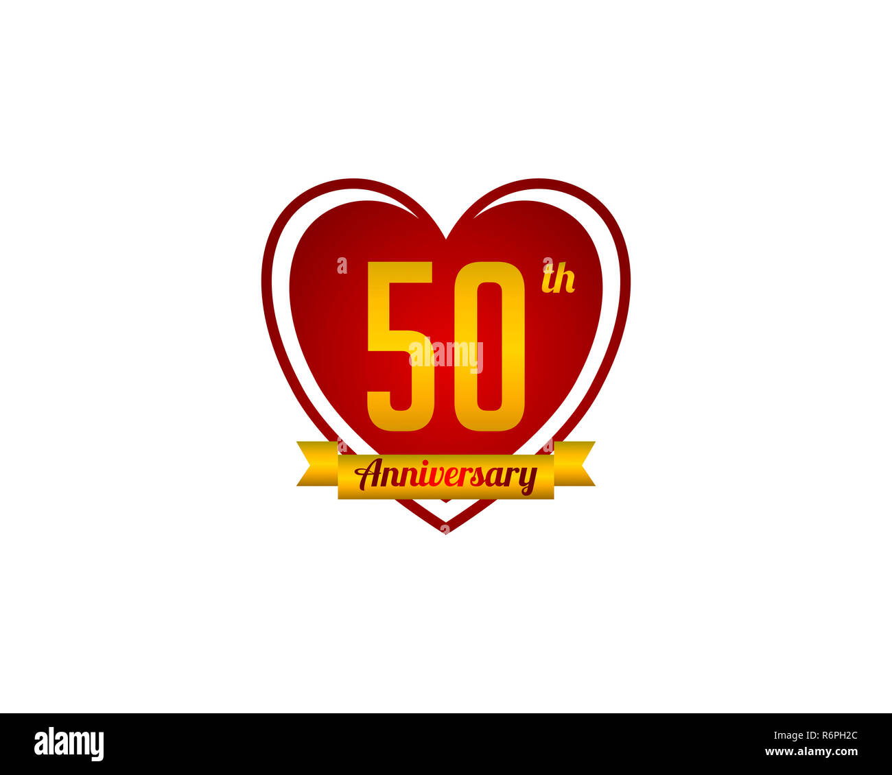 Cinquanta anni di anniversario il badge Foto Stock