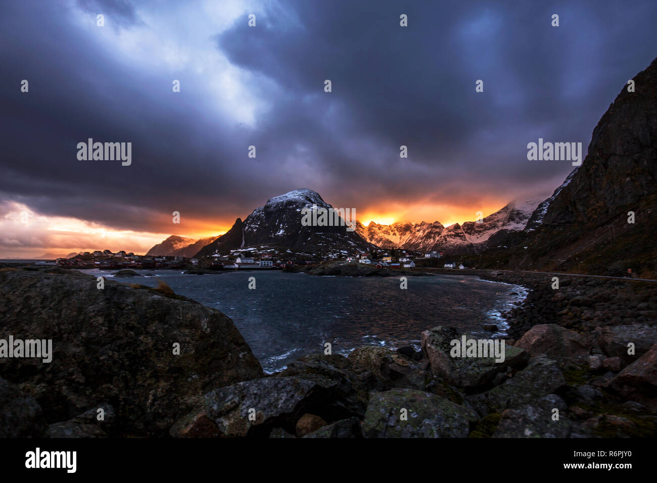 Viaggio nelle Isole Lofoten in Norvegia Foto Stock