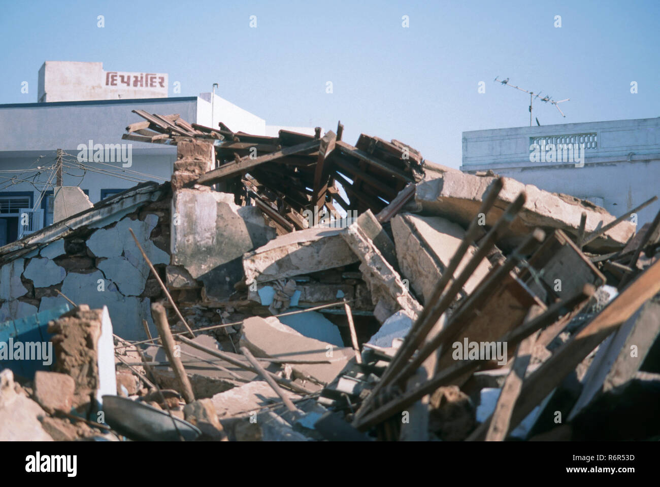Terremoto 26 gen 2001, Bhuj, gujrat, India Foto Stock