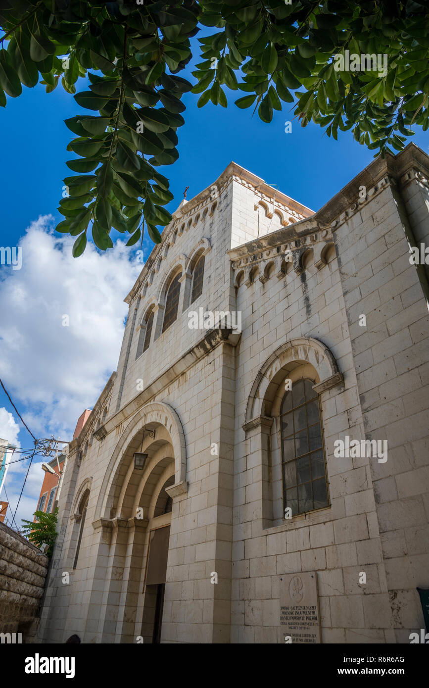 Basilica dell'Annunciazione, Chiesa dell'Annunciazione a Nazaret, Israele Foto Stock