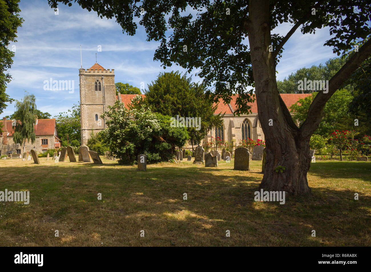 La chiesa abbaziale di San Pietro e San Paolo, noto anche come Abbazia di Dorchester, in Oxfordshire Foto Stock