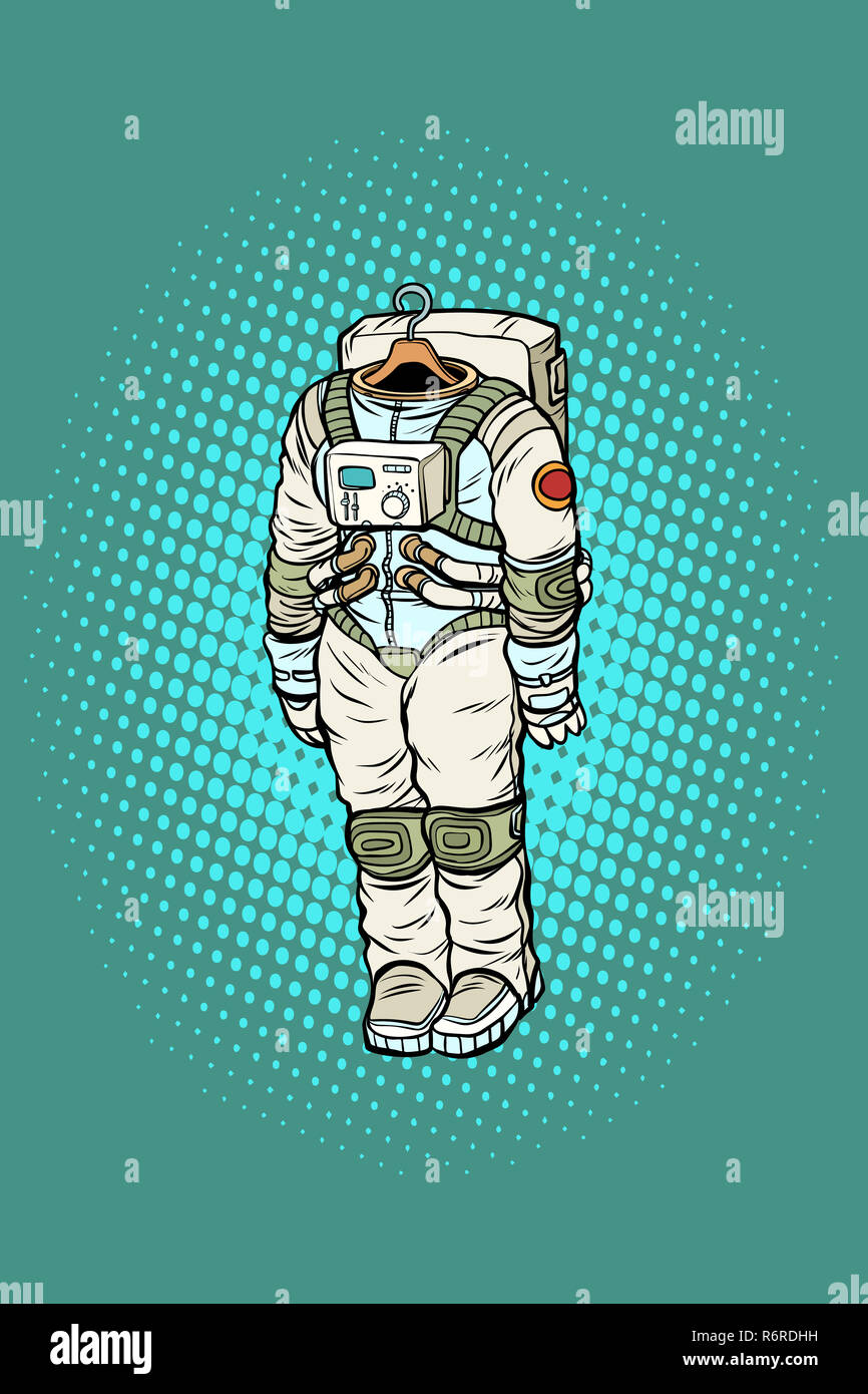 Tuta astronauta appeso su un appendiabiti Foto Stock