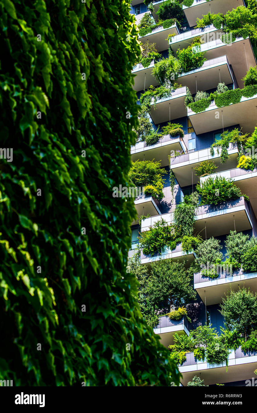 Bosco Verticale - Bosco Verticale - Milano Italia Foto Stock