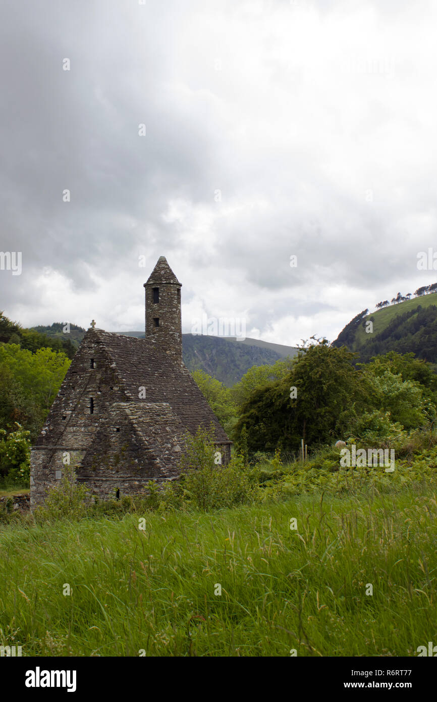 Monastero di Glendalough in Irlanda Foto Stock