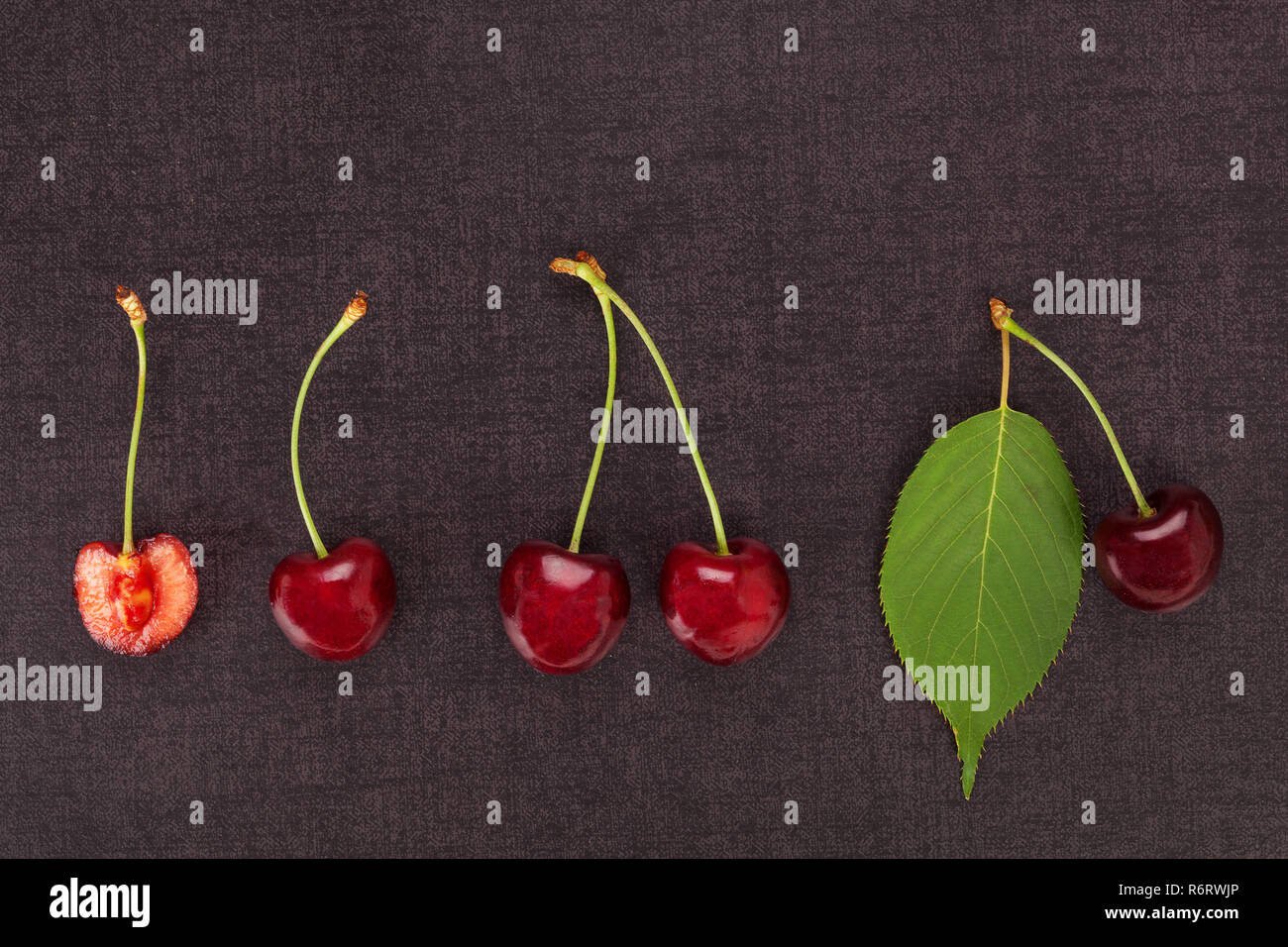 Una sana ciliege rosse. Foto Stock